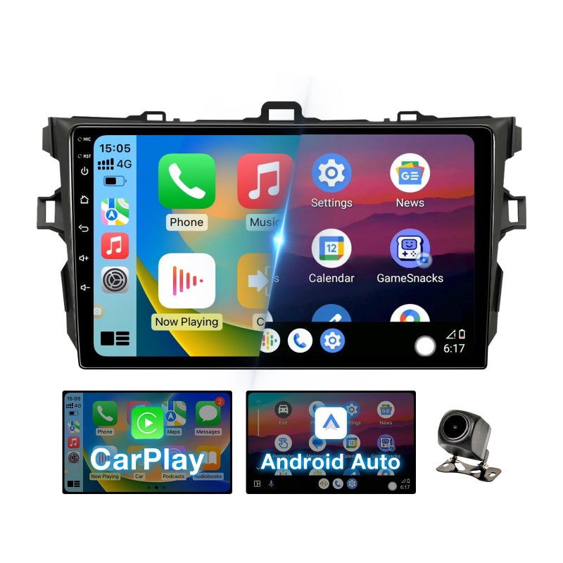 Binize Android 13 Car Stereo Radio Head Unit Compatible with Toyota Corolla 2007 2008 2009 2010 2011 2012 2013 Wireless CarPlay&Android Auto,Touch Screen Car Radio Support Bluetooth,GPS Navigation - Image 1